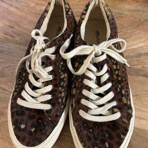 Madewell Sidewalk Leopard Print Calf Hair Low-Top Sneakers Mens / women’s